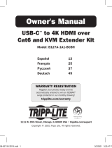 Tripp Lite Owner's Manual USB-C™ to 4K HDMI over Cat6 and KVM Extender Kit Bedienungsanleitung