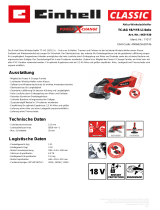 EINHELL TC-AG 18/115 Li-Solo Product Sheet