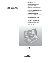 Cooper 29021 LED CG-S Fitting And Operating Instructions