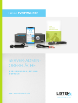 Listen Listen EVERYWHERE Server Admin Interface Bedienungsanleitung