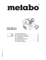 Metabo HWW 3000/20 G Benutzerhandbuch