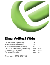 Elma VOLTTEST WIDE Operating Instructions Manual