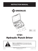 Greenlee 1731 Portable C-Frame Punch Driver Manual Benutzerhandbuch