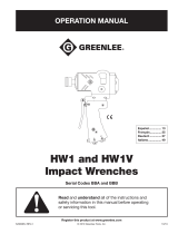 Greenlee HW1, HW1V Impact Wrench Operation S_C BBA, BBB Manual Benutzerhandbuch