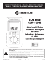 Greenlee CLM-1000, CLM-1000E Cable Length Meters Manual Benutzerhandbuch