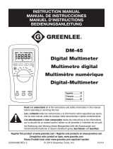 Greenlee DM-45 Digital Multimeter Benutzerhandbuch