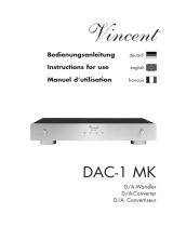 VINCENT DAC-1MK Bedienungsanleitung
