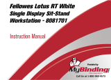 MyBinding Fellowes 8081701 Lotus RT White Single Display Sit Stand Workstation Benutzerhandbuch