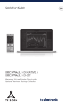 TC Electronic BRICKWALL HD-DT Mastering Brickwall Limiter Plug-In Benutzerhandbuch