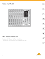 Behringer PRO MIXER DX2000USB Professional 7-Channel DJ Mixer Benutzerhandbuch