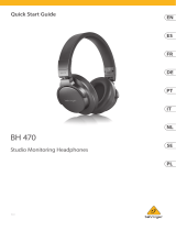 Behringer BH 470 Studio Monitoring Headphones Benutzerhandbuch