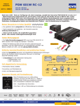 GYS INVERTER PSW 601W - 12V - ON/OFF REMOTE Datenblatt