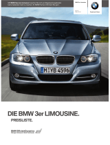 BMW 3ER LIMOUSINE - PREISLISTE Benutzerhandbuch