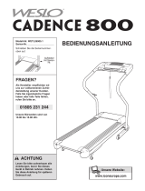 Weslo Cadence 700 Treadmill Bedienungsanleitung