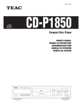 TEAC CD-P1850 Bedienungsanleitung