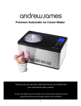 Andrew James Premium Automatic Ice Cream Maker Benutzerhandbuch