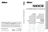 Nikon AF-S 24-85mm f/3.5-4.5G ED VR Nikkor Bedienungsanleitung