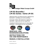 Badger Meter LM-OG-HF Instructions For Use And Maintenance Manual