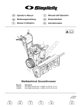 Simplicity SIMPLICITY DUAL STAGE SNOWTHROWER CE, LFD 14.5/28 AND 16.5/30 Benutzerhandbuch