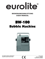 EuroLite BW-100 Bubble Machine Benutzerhandbuch