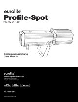 EuroLite Profile-Spot 650W 20-40 Benutzerhandbuch