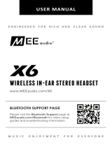 Mee Audio X6 Wireless In-Ear Stereo Headset Benutzerhandbuch