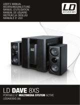 LD DAVE 8 XS 2.1 Split PA System 700W Benutzerhandbuch