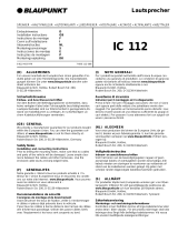 Blaupunkt IC 112 Bedienungsanleitung