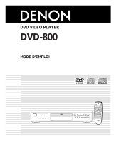 Denon DVD-800 Bedienungsanleitung