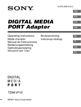 Sony DIGITAL MEDIA PORT TDM-iP10 Bedienungsanleitung