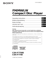 Sony cdx f7750s Benutzerhandbuch