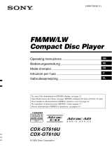 Sony CDX-GT616U Benutzerhandbuch