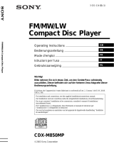 Sony CDX-M850MP Benutzerhandbuch