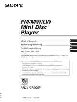 Sony MDX-C7900R Benutzerhandbuch