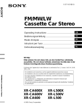 Sony XR-CA600X - Fm/mw/sw Cassette Car Stereo Bedienungsanleitung