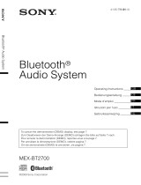 Sony MEX-BT2700 Bedienungsanleitung