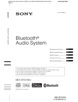 Sony BT3700U Benutzerhandbuch