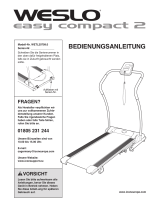 Weslo Easy Compact 2 Treadmill Bedienungsanleitung