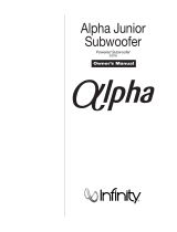 Infinity Alpha Junior Subwoofer Bedienungsanleitung