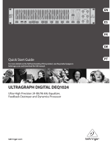 Behringer Ultragraph Digital DEQ1024 Schnellstartanleitung