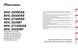 Pioneer AVIC Z930 DAB Wichtige Informationen