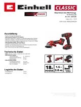 EINHELL TC-TK 18 Li Kit Product Sheet