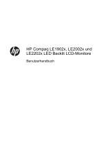 HP Compaq LE2202x 21.5-inch LED Backlit LCD Monitor Benutzerhandbuch
