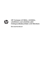 HP Compaq LE1902x 18.5-inch LED Backlit LCD Monitor Benutzerhandbuch