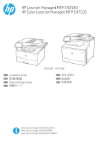 HP LaserJet Managed MFP E42540 series Installationsanleitung