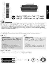 HP Deskjet 1050A All-in-One Printer series - J410 Bedienungsanleitung