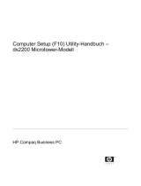 HP Compaq dx2200 Microtower PC Benutzerhandbuch