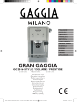 Gaggia GG2016-STYLE Coffee Machine Bedienungsanleitung