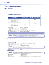 Extron NAV SD 501 Spezifikation