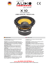 Audio System X 10 X-ION Series Woofer Benutzerhandbuch